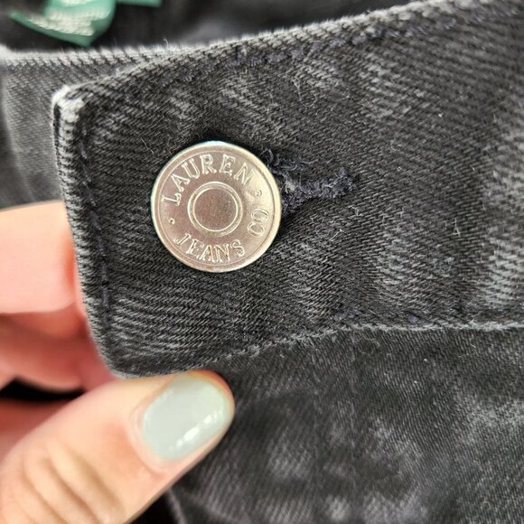 Ralph Lauren Jeans Co. Classic Bootcut Black Denim Jeans Women's 8 - Picture 5 of 9